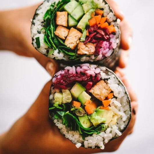 Sushi Burrito au Saumon Fumé, Avocat et Mangue